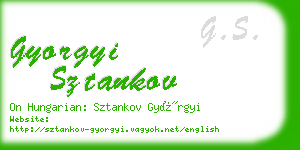 gyorgyi sztankov business card